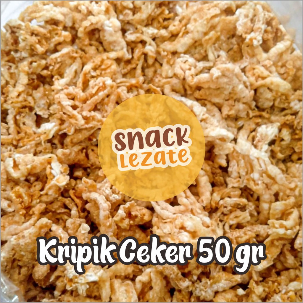 

Kripik Ceker Ayam 50gr Gurih Renyah/ Keripik Ceker Ayam Tanpa Tepung / Kripik Ceker Ayam Kiloan