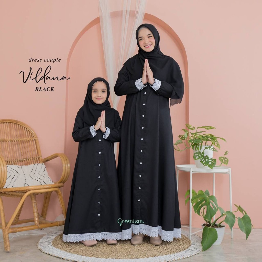 Greenism Gamis Anak Usia 1 - 10 Tahun  Vildana Quality Premium Dress - Gamis Kids Baju Muslim Anak Perempuan Pakaian Muslim Anak Perempuan