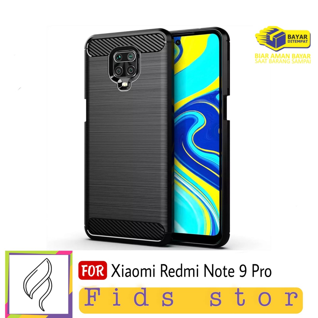 Case Ipaky Carbon Xiaomi REDMI NOTE 9 Pro / Redmi  Note 9 Ultra Slim Ipaky Carbon Premium Softcase