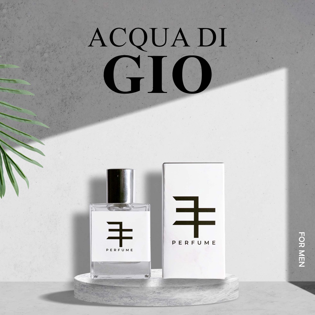 3F Parfume Parfum ACQUA DI GIO 50ml Spray Eau De Parfum - Parfum Pria Dengan 3 Aroma Untuk Tampil Le