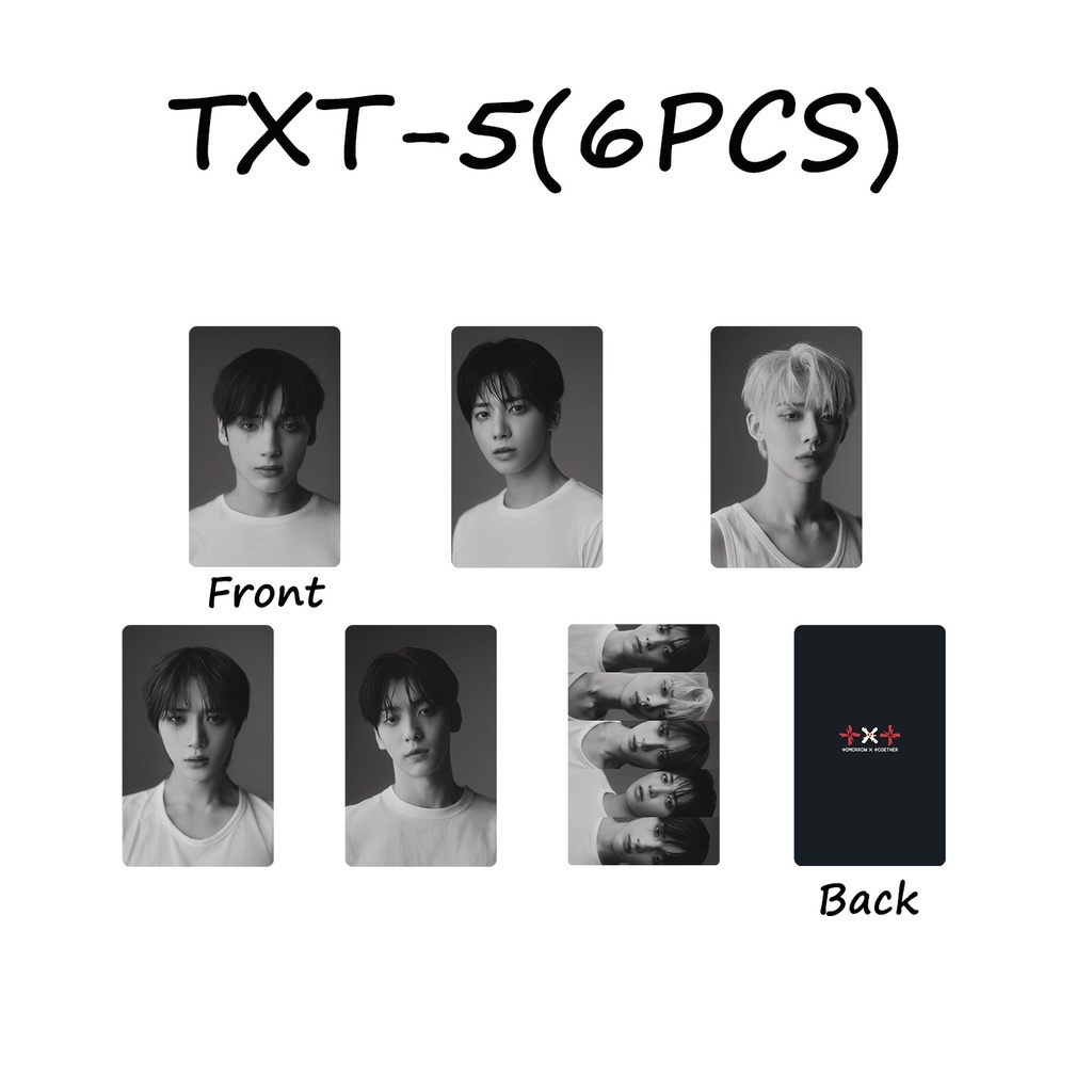 6pcs Kartu Lomo Foto Kpop TXT Album minisode 2: Thursday Untuk Koleksi