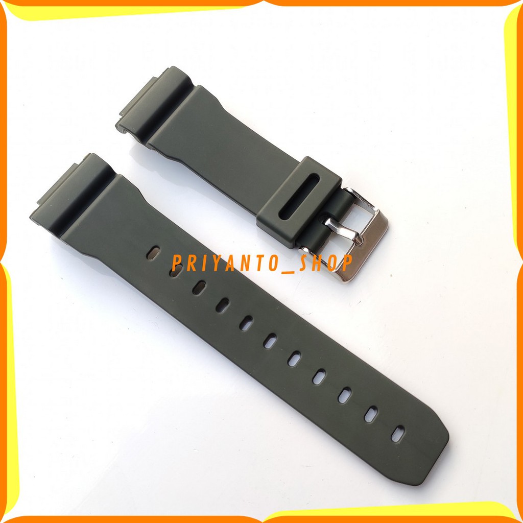 STRAP TALI JAM TANGAN CASIO G-SHOCK DW-9052 DW9052 DW 9052 HIJAU ARMY