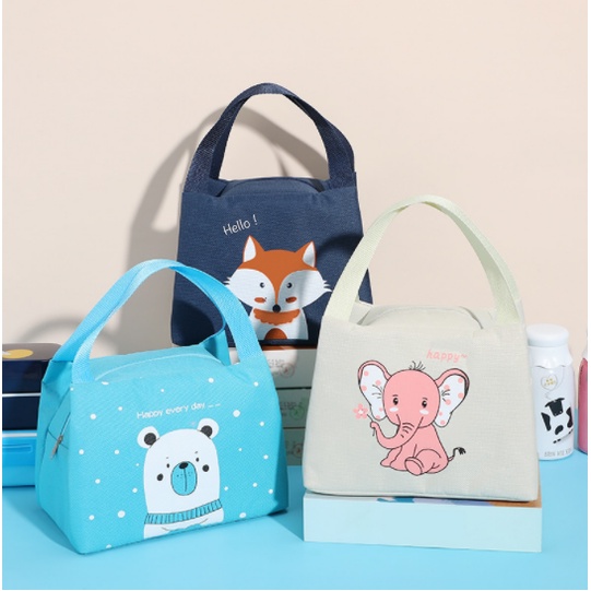 HomiHomi Tas Makan Lunch Box Kotak Makanan Anak Tahan Panas Praktis Motif TM020