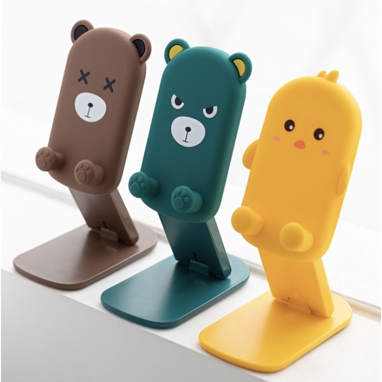 HD40 Stand Holder Handphone Karakter / HD-40 Tablet Ipad Universal Desain Lucu