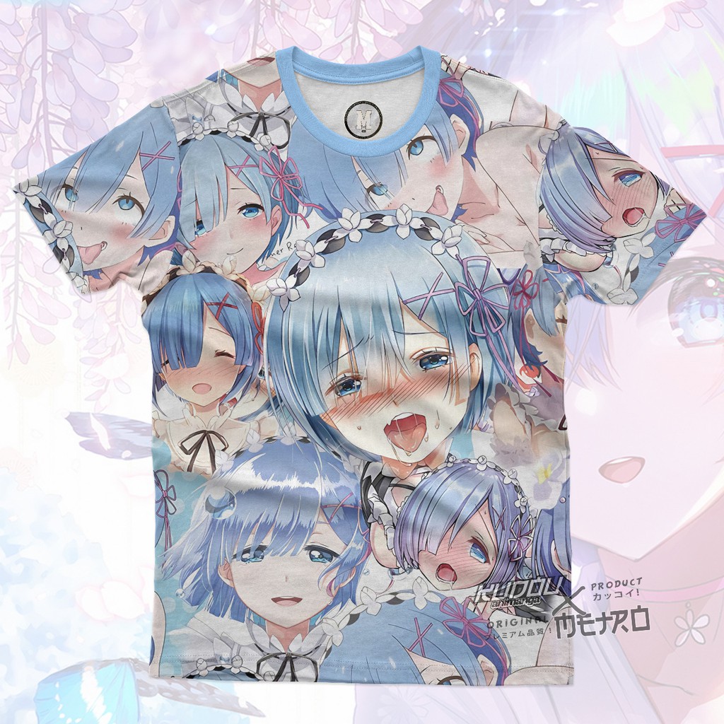 Tshirt Ahegao Rem Anime Manga Re Zero Dryfit Premium