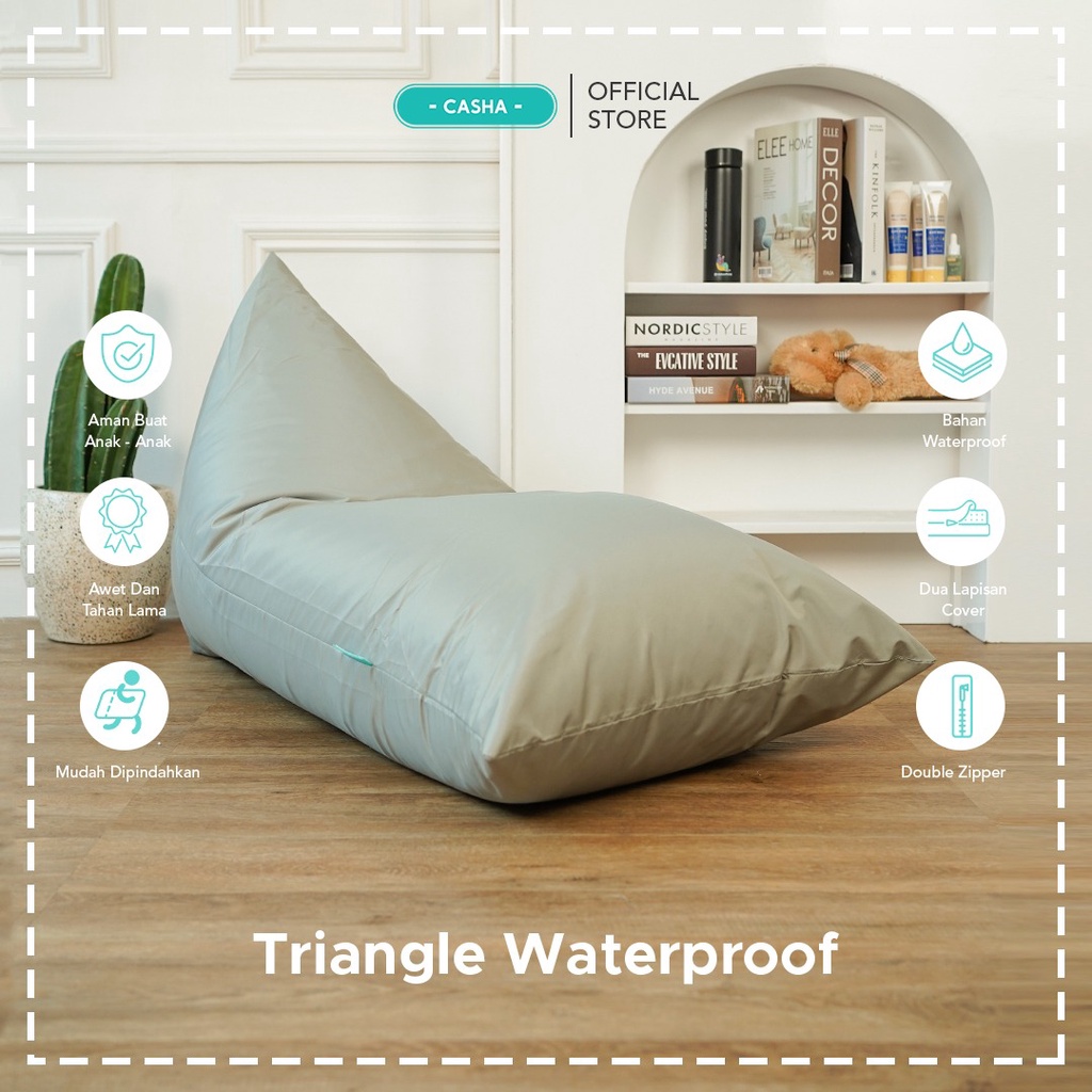 Jual Casha Bean Bag Triangle Waterproof Size Medium Shopee Indonesia