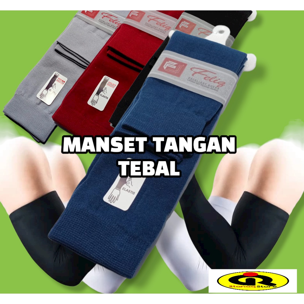 Manset Tangan Tebal Berkualitas/Manset Tangan Polos/Sarung Lengan Sport ( PREMIUM )