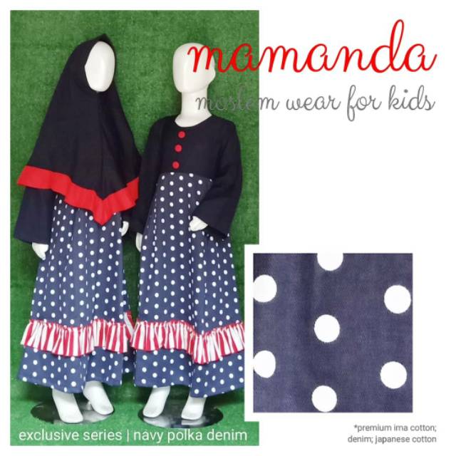 Gamis Mamanda Baju Muslim Pakaian Anak Perempuan