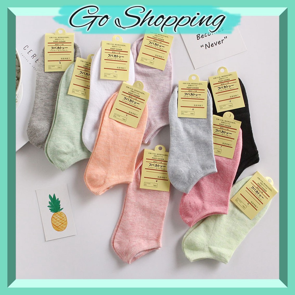 GO! KK356 Kaos Kaki Semata Kaki Polos Kaus Kaki Ankle Dewasa Short Socks Import cod