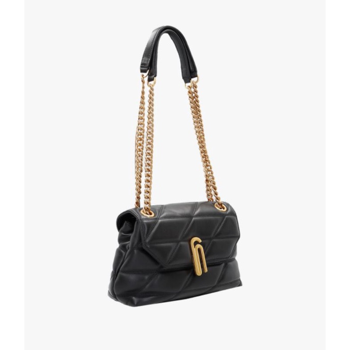 SALE STACCATO BRANDED TAS SHOULDER BAG LEATHER BEIGE / BLACK NEW ORIGINAL
