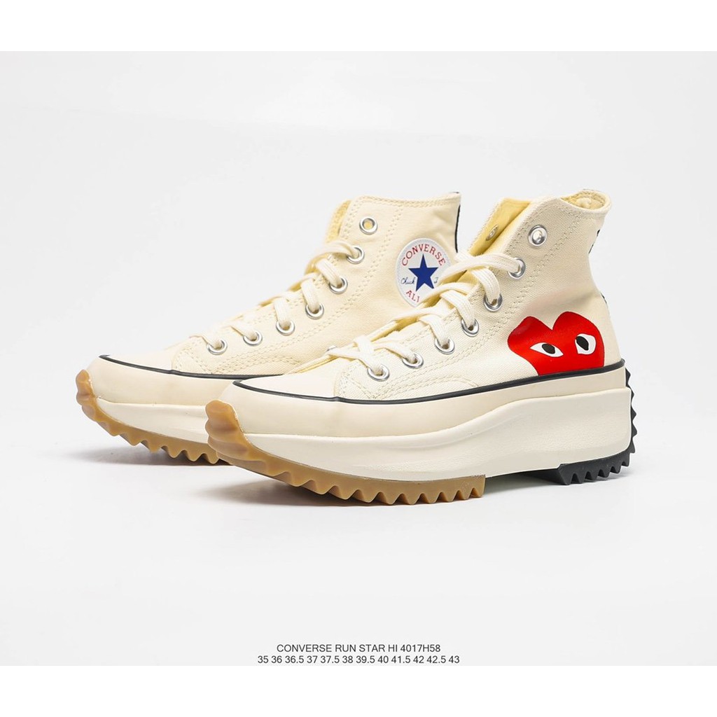 converse white thick sole