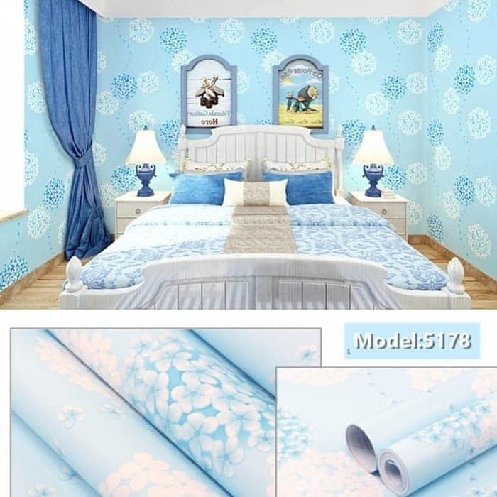 Wallpaper Dinding Motif Bunga Dandelion Ukuran Panjang 10Meter x Lebar 45CM