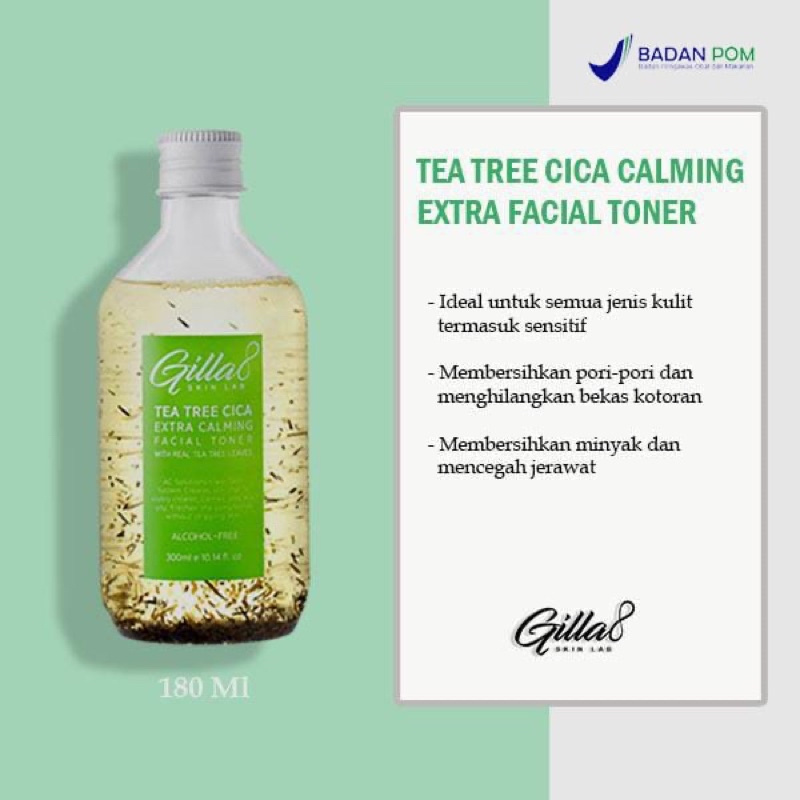 GILLA8 TEA TREE CICA EXTRA CALMING FACIAL TONER 180ML