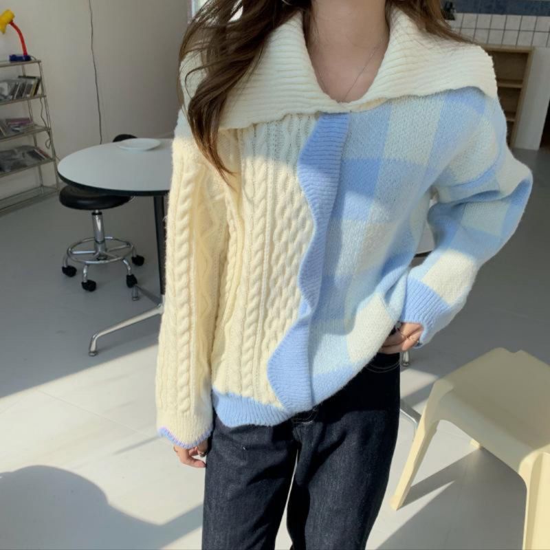 M FESYEN | MACA SWEATER RAJUT KOREAN STYLE | BAJU WANITA OVERSIZE LENGAN PANJANG | BLOUSE WANITA OVE