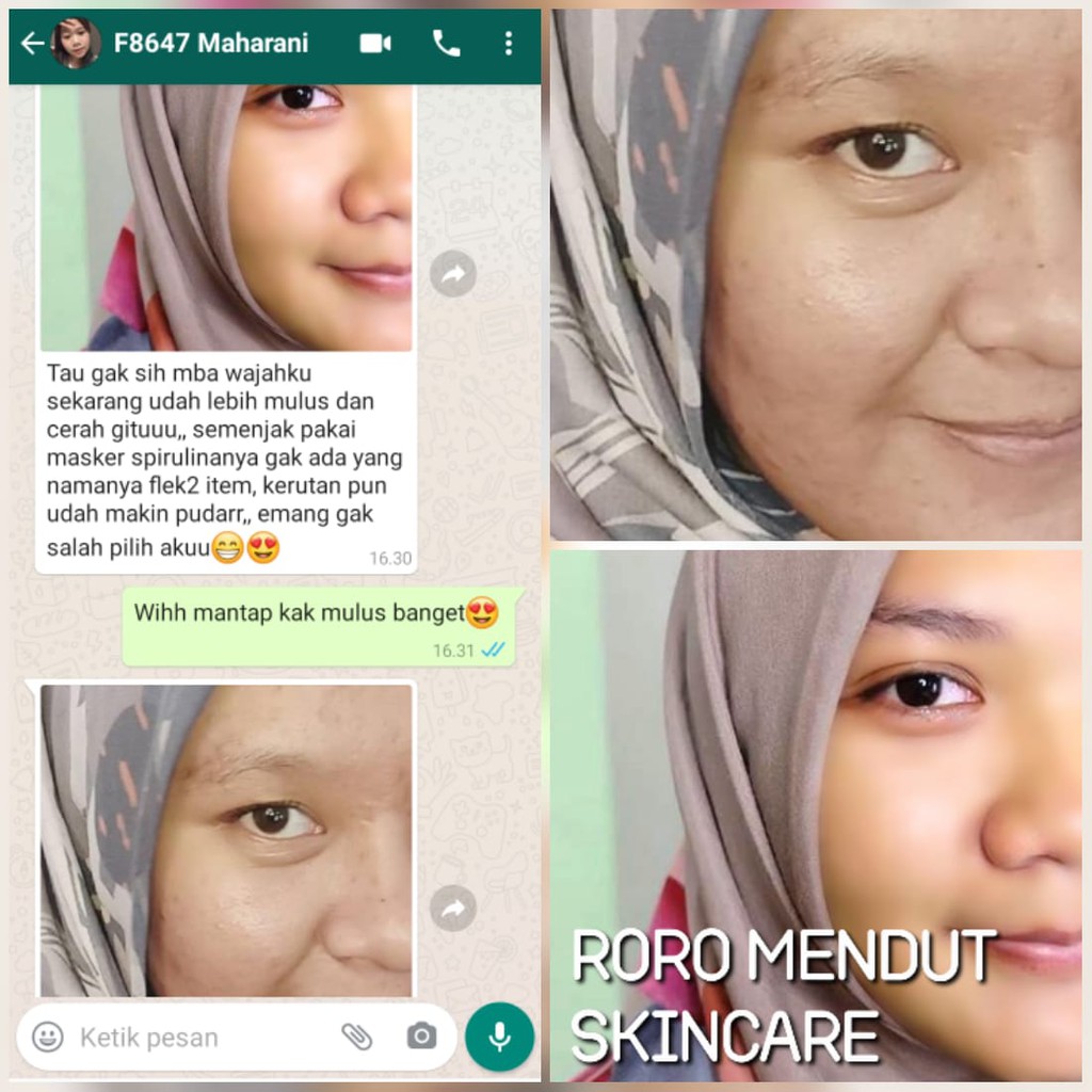 Roro Mendut Masker Spirulina Premium size 40 gr