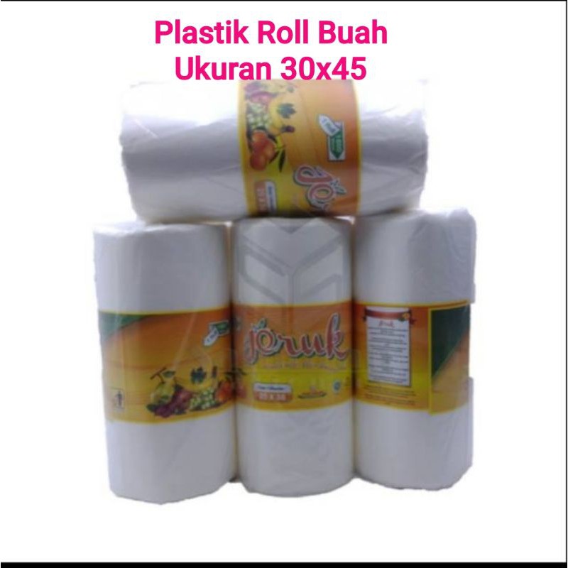 Plastik HD Roll Buah| plastik buah Supermarket uk 30x45