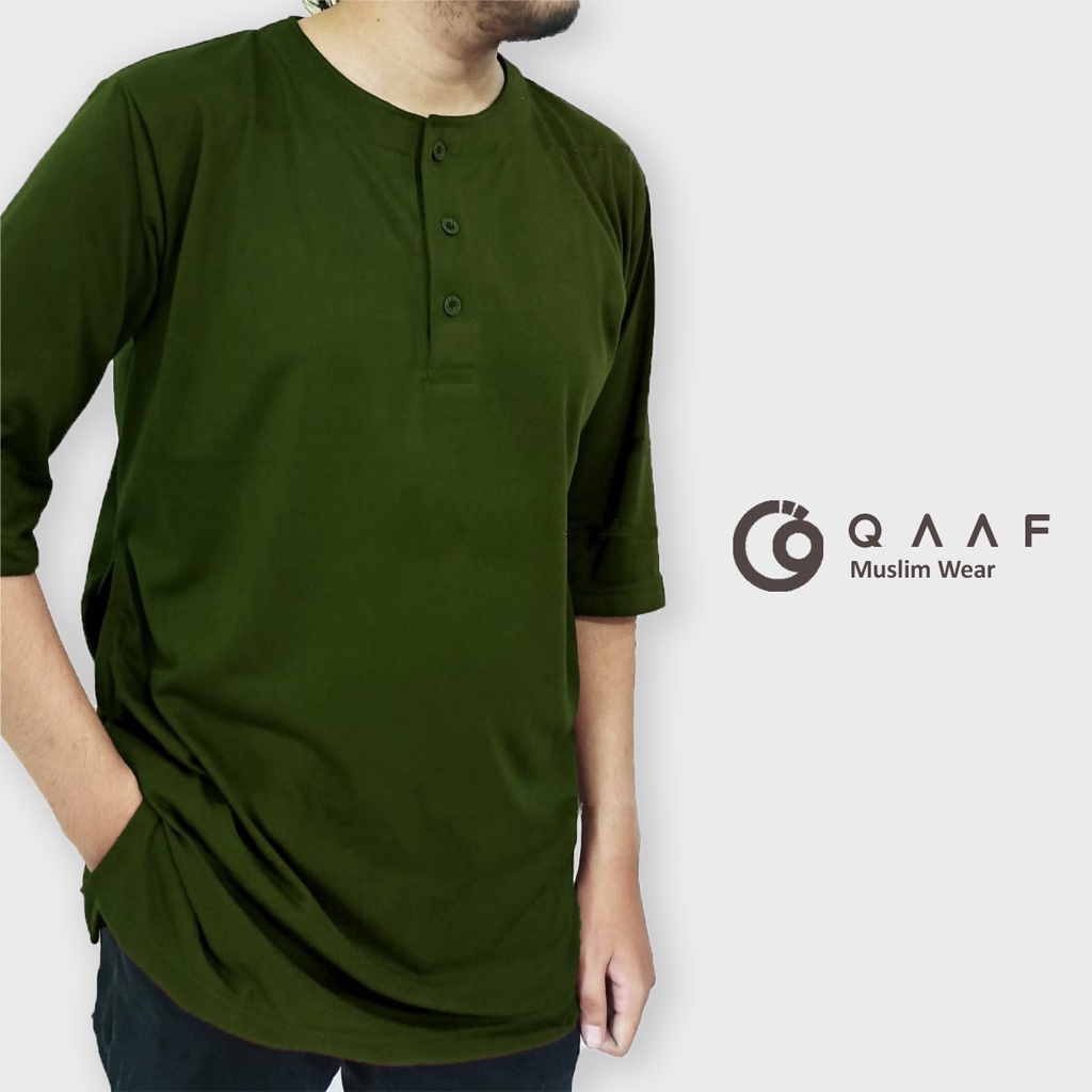 Koko Kurta Bahan Kaos Lengan 3/4 Fashion Muslim