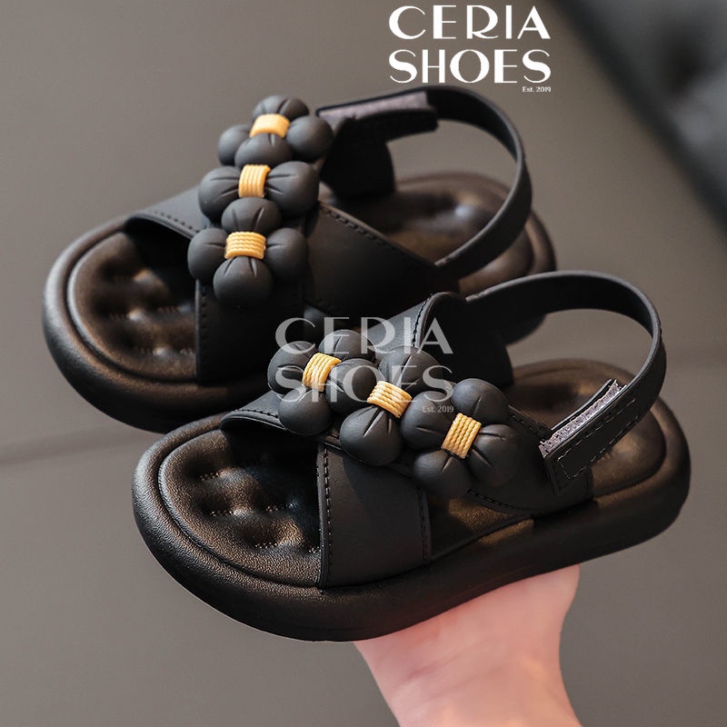 PVC Sandal Tali Jelly Anak Perempuan Rubber Jelly Empuk Elastis Motif Bunga Bahan Karet Tebal Non-Slip Anti Kaki Lecet Super Soft 1638