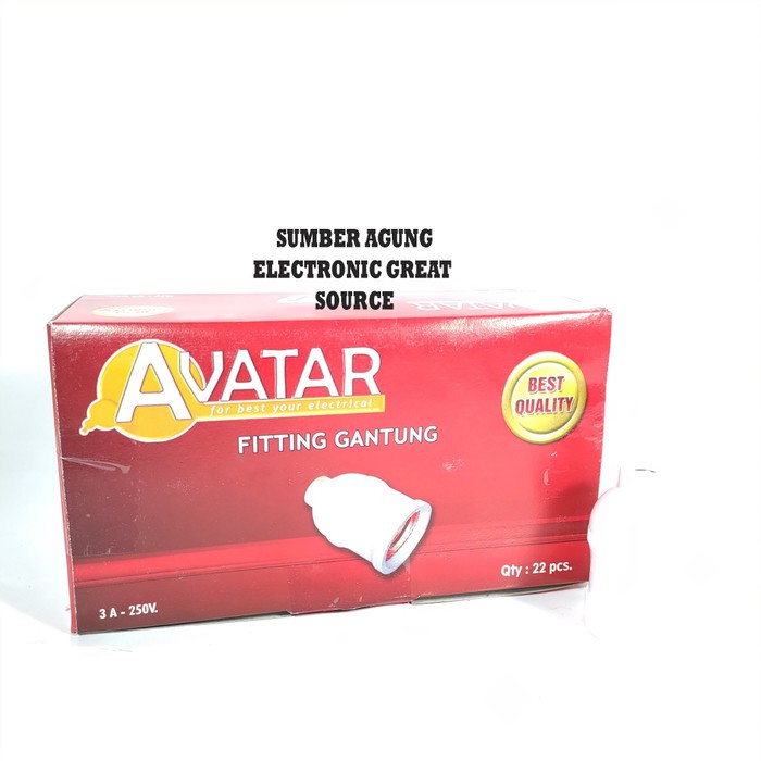 Avatar Fiting Gantung Putih Fitting Lampu 3A 250V Untuk Rumah E27