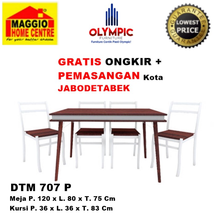 MEJA MAKAN SET - MEJA MAKAN DTM 707 - OLYMPIC