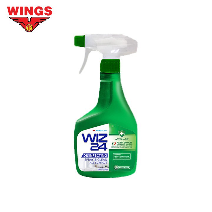 Wiz 24 Disinfectant Spray &amp; Clean - Fresh Scent 450 ml