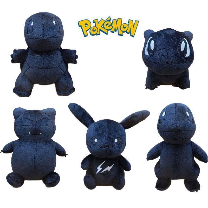 Pokemon Black Lightning Pikachu Doll Squirtle BulbasaurSnorlax Charmander Plush Doll Toy Children's Gift Ornament