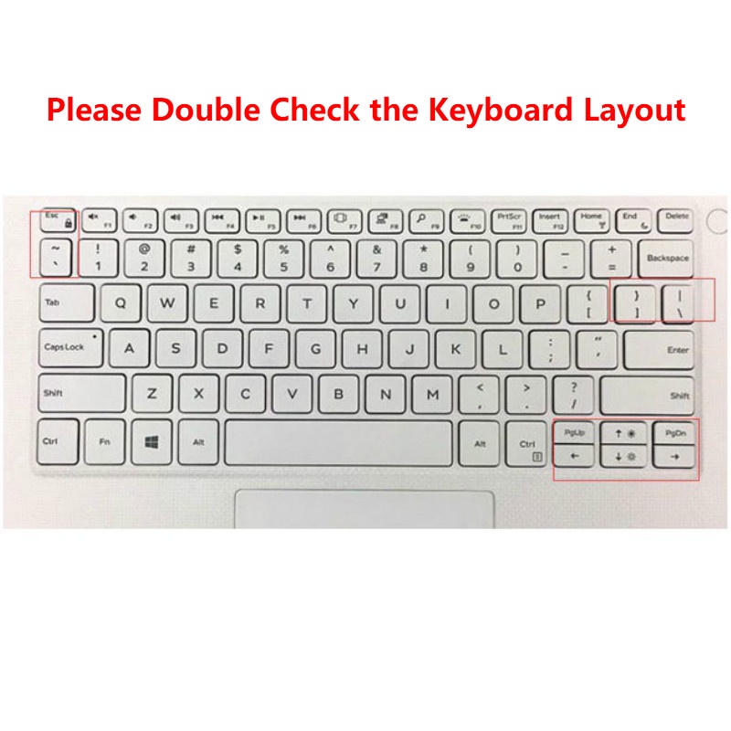 For 13.3 Inches Dell XPS13-9370/9365 Soft Ultra-thin Silicone Laptop Keyboard Cover Protector