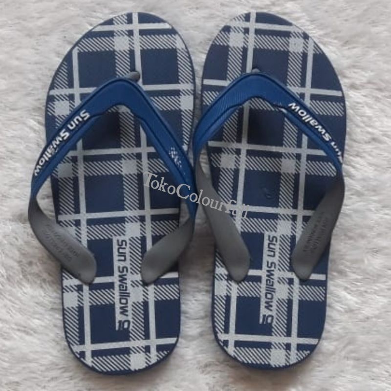 Sandal Jepit Sun Swallow London Sendal Kotak Pria Laki-laki Dewasa