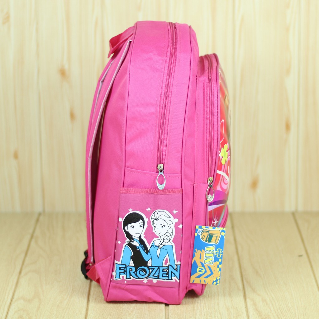 Jual Tas Gendong Anak Cewek Lucu imut motif Frozen Warna Pink Murah Awet Bagus