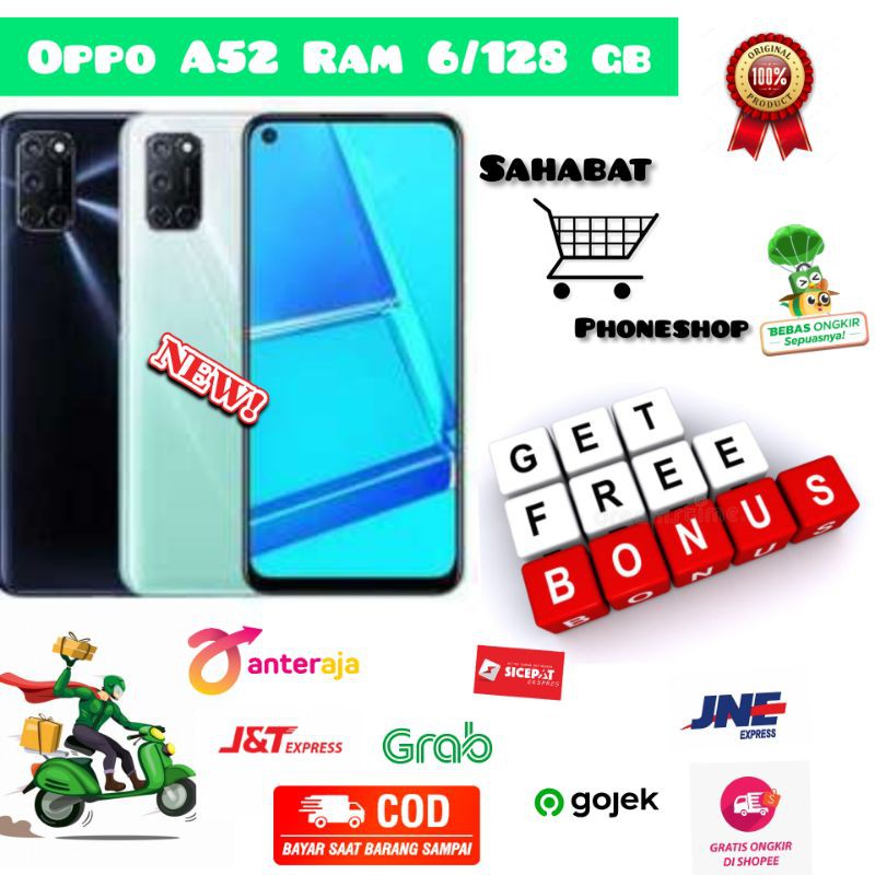 OPPO A52 RAM 6/128 GB GARANSI RESMI