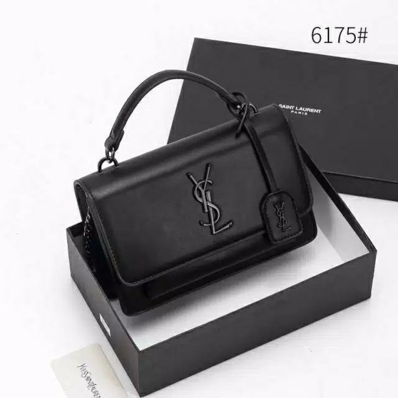 ysl sunset handle /ysl hitam/ysl box/tas ysl
