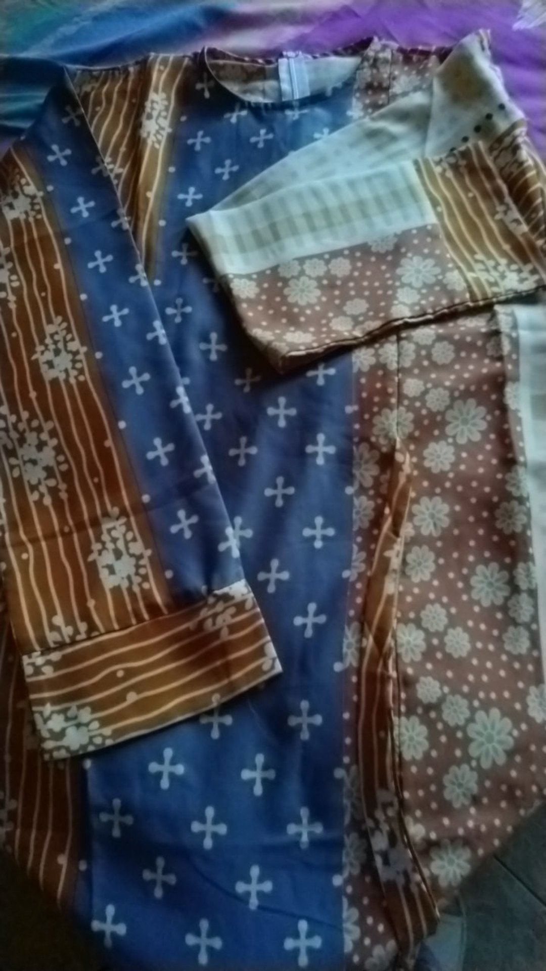 Atasan Tunik Bahan Maxmara Jumbo Fashion Muslim Pakaian Baju Wanita Modern Motif Batik Tunik Cewek