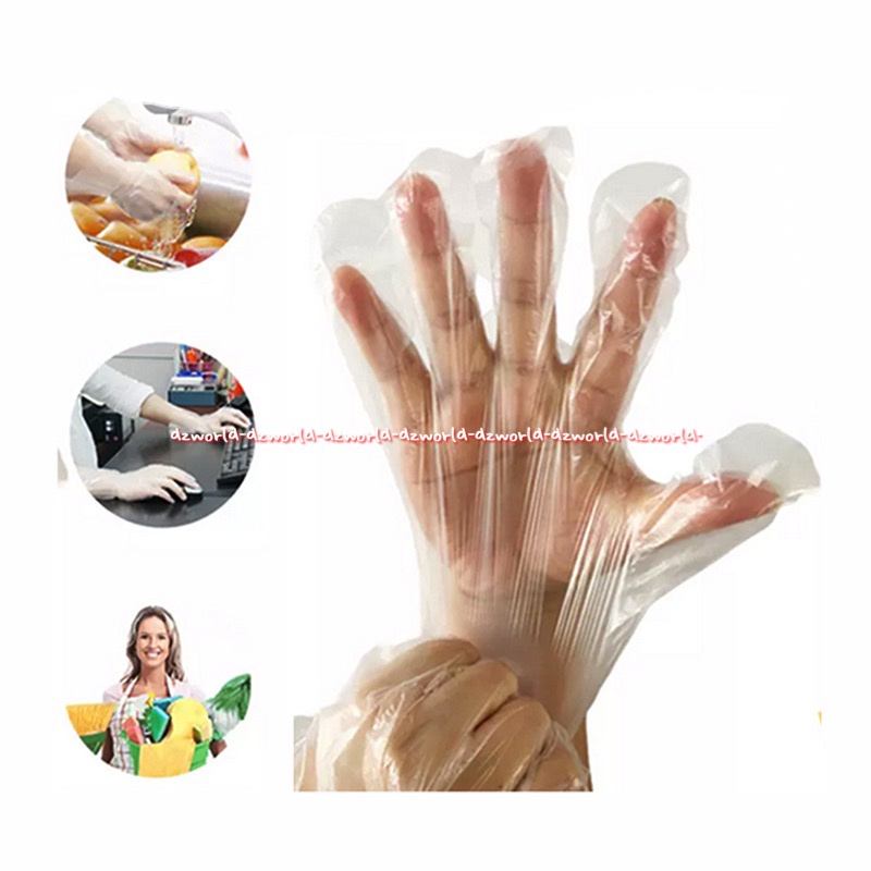 Bagus Sarung Tangan Plastik 100pcs Aman Untuk Makanan Memasak Frade Food Plastic Gloves BPA Free