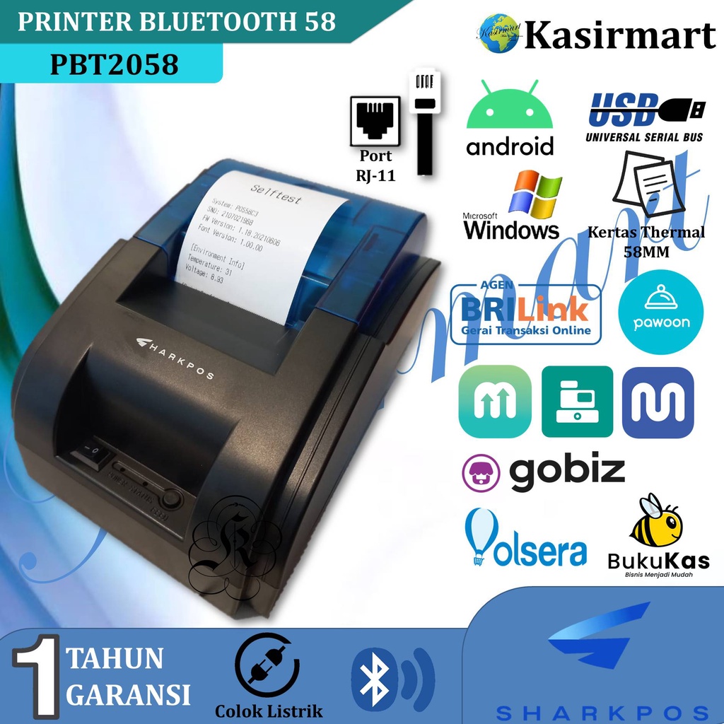 PAKET ALAT KASIR ANDROID - PRINTER BLUETOOTH - CASH DRAWER 6 SLOT- FREE KETAS THERMAL STRUK 5ROLL UL-400