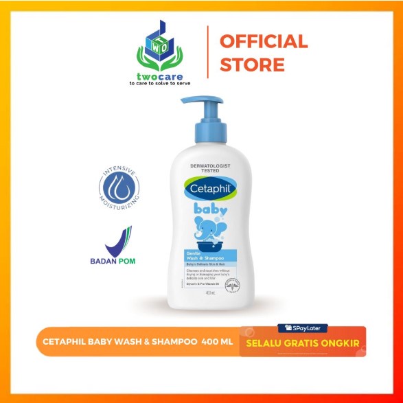 Cetaphil Baby Gentle Wash &amp; Shampoo 400ml Sabun Mandi dan Shampo untuk Perawatan Kulit Bayi