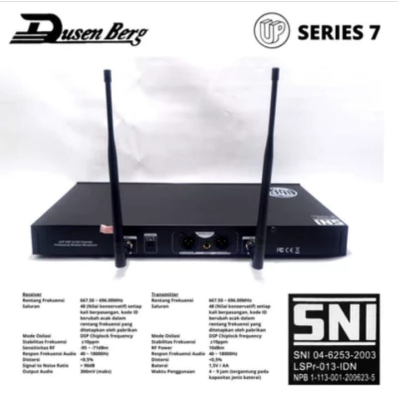Mic wireless dusenberg up series 7 SNI resmi garansi