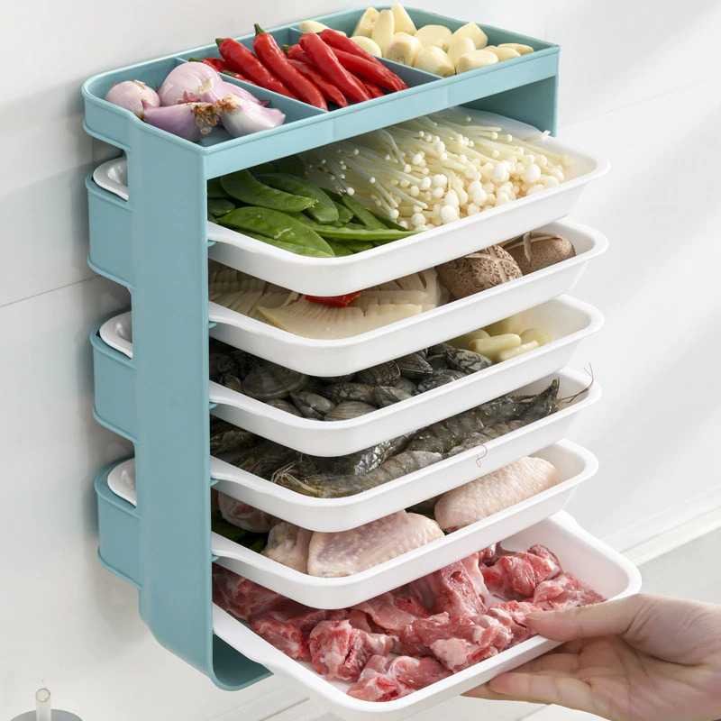 Rak Organizer Serbaguna Dapur Sayur Makanan Dish Tray 6 Layer - G57