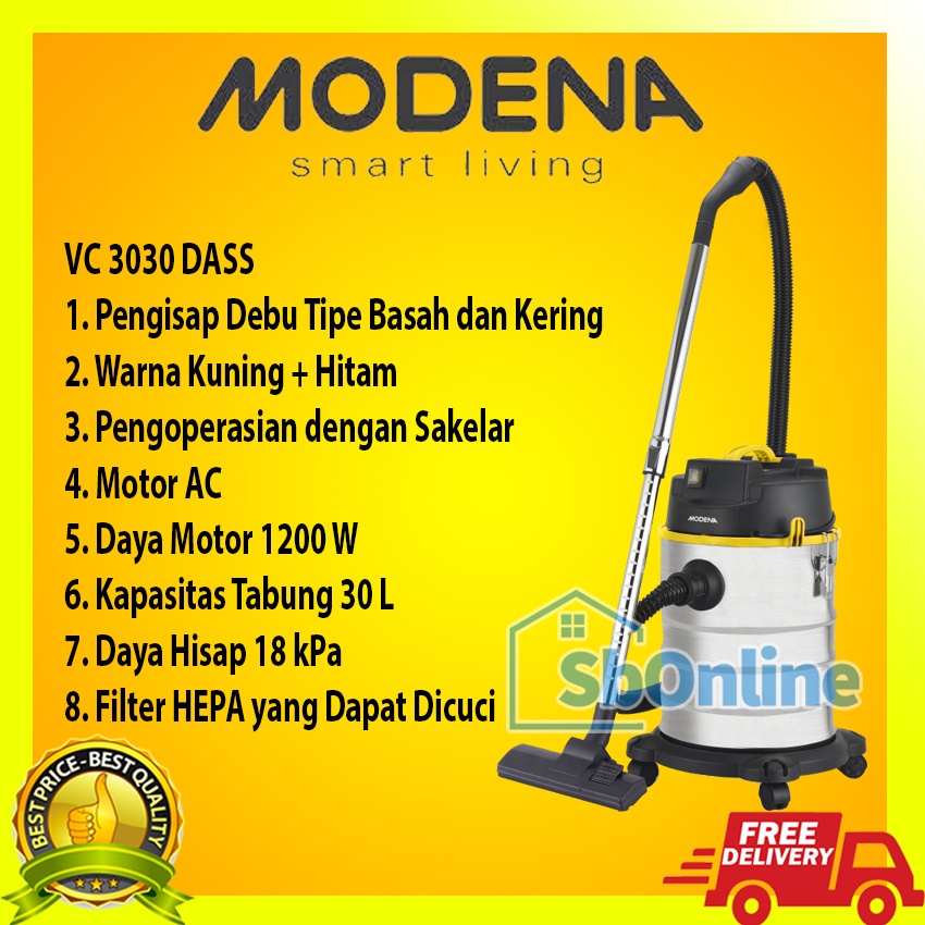 MODENA Vacuum Cleaner 30 Liter - VC 3030 DASS