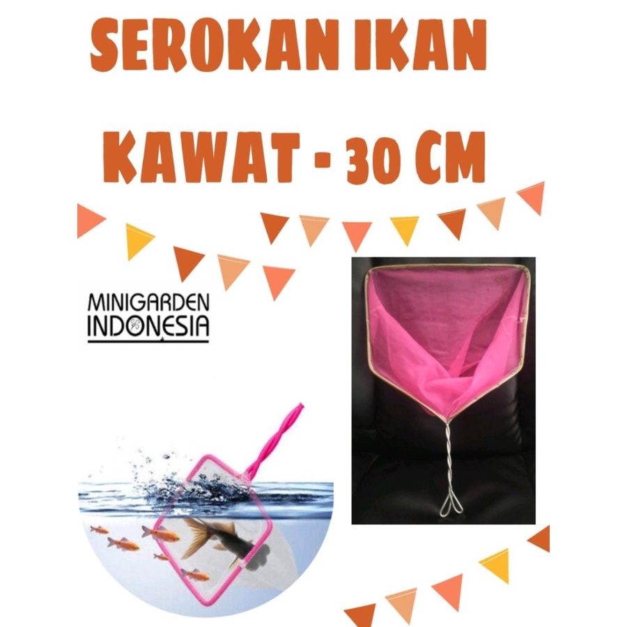 SEROKAN SARINGAN UKURAN 30 CM SEROK SESER IKAN CUPANG GAGANG KAWAT