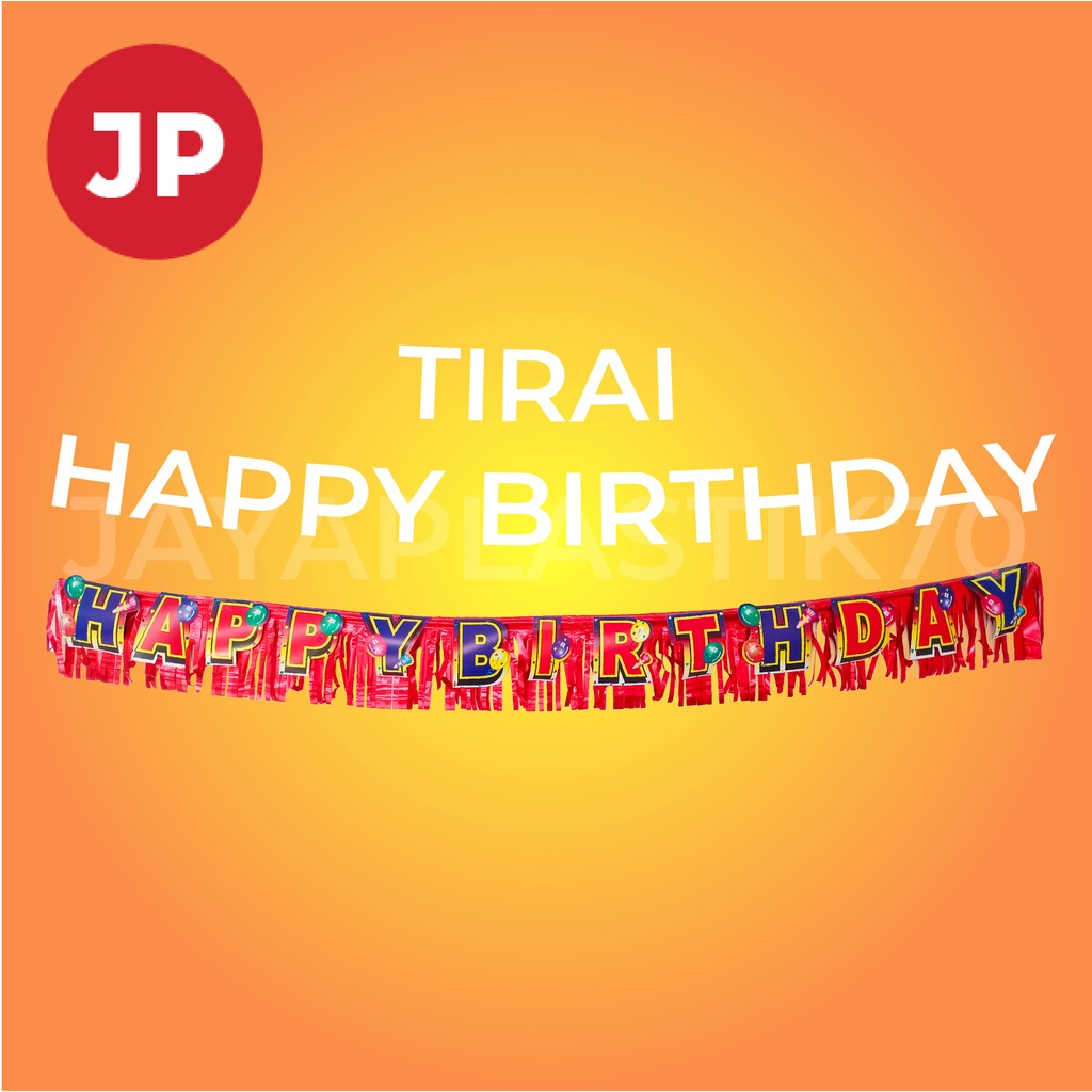 Banner Tirai Happy Birthday Foil Dekorasi Pesta