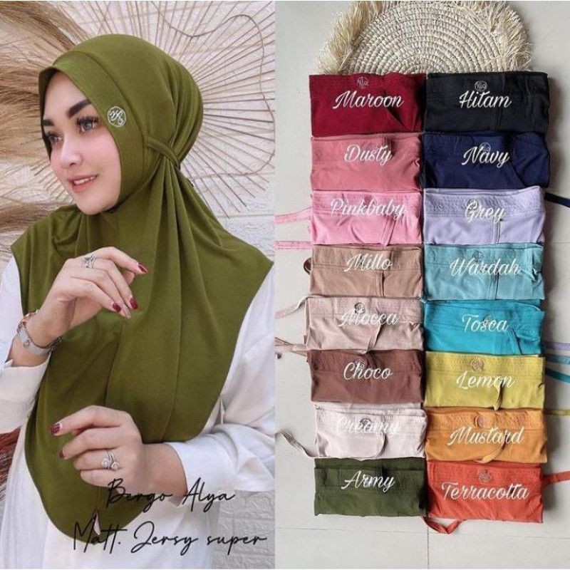 Bergo Alya Jersy Premium / Bergo Jersypremium /Bergo Ori