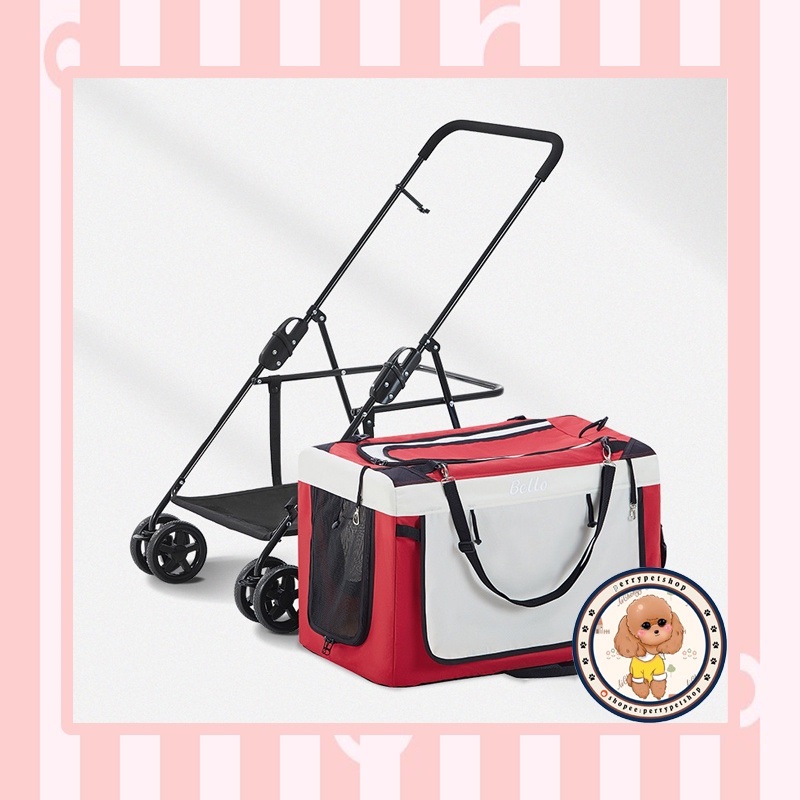 Stroller Bello BL09 Pet 4 Roda Max 20kg Stroller Untuk Anjing dan Kucing