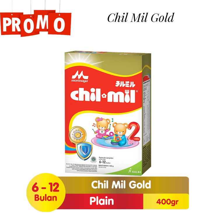 Morinaga Chilmil Gold 400gr 200gr - MORINAGA SUSU FORMULA 6-12 Bulan CHILMIL - SUSU PENDAMPING ASI