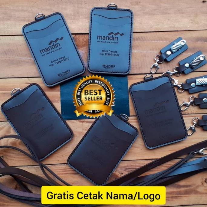 

[[COD]] ID CARD HOLDER KULIT, NAME TAG HOLDER KULIT CUSTOM, GANTUNGAN ID CARD CUCI GUDANG Kode 1037
