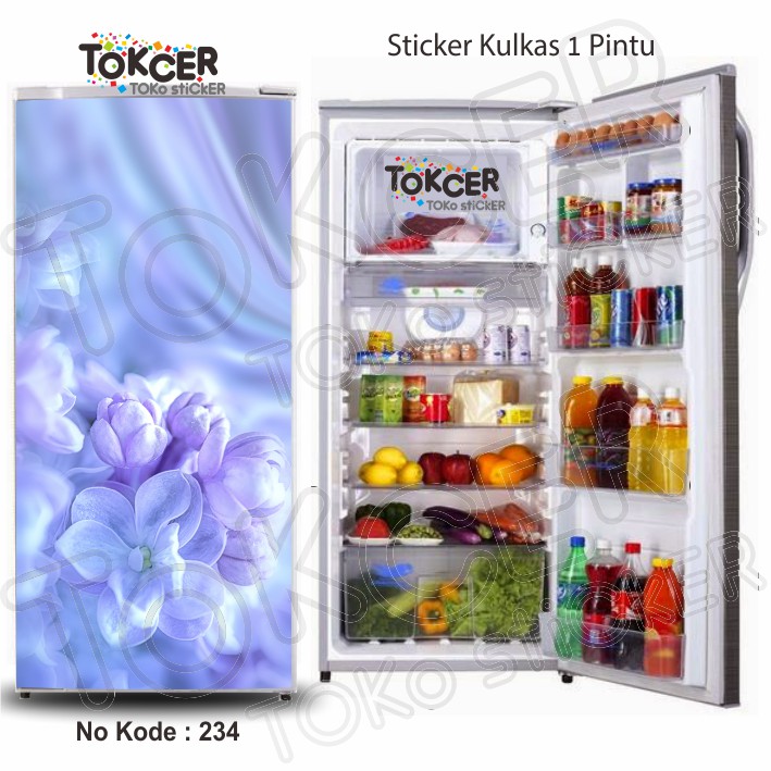 Variasi Stiker Kulkas 1 dan 2 Pintu Bunga