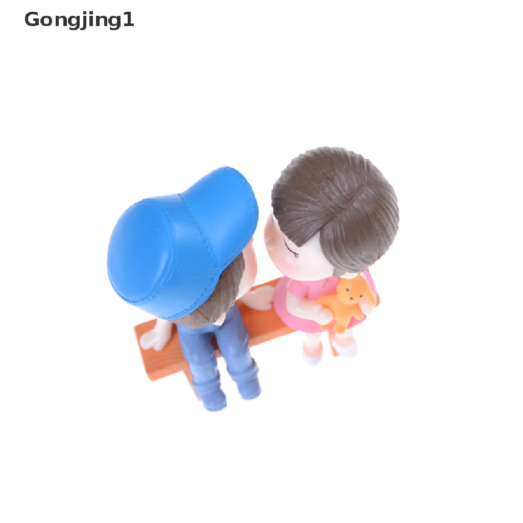 Gongjing1 3pcs / set Miniatur Pasangan Kekasih Untuk Dekorasi Taman Bonsai / Rumah Boneka