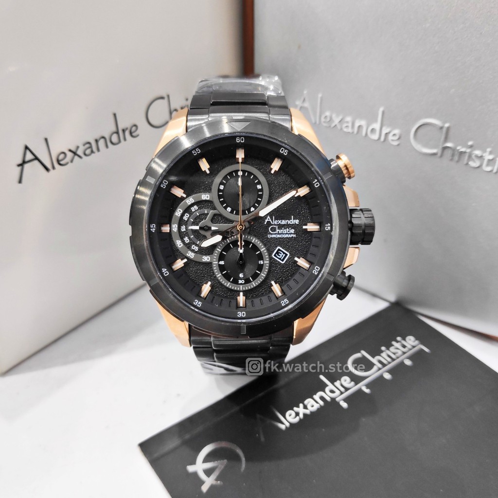 Alexandre Christie AC 6508 MC BBRBA / AC6508 Chronograph Original Jam Tangan Pria Analog