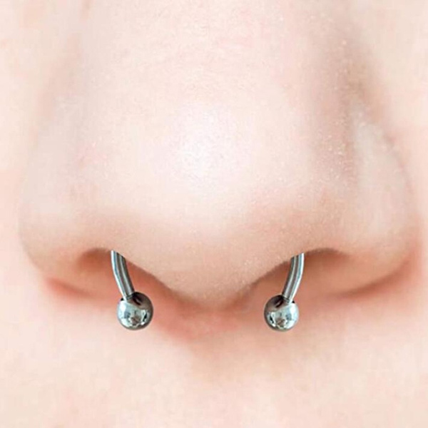 Stainless Steel Magnetic False Nose Ring Reusable Alloy Fake Non Piercing Hoop Jewelry for Party Bar Nose Collar Beauty