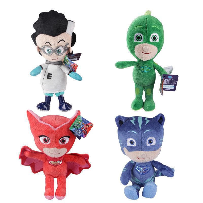 22CM Boneka PJ Masks Gekko Catboy Owlette Romeo Plush Doll Toys Stuffed Soft Kid Gift