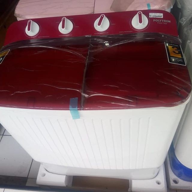 Mesin Cuci 2 Tabung Polytron PWM 9368 Primadona Samba Low Watt 9 KG